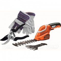 Ножницы аккумуляторные для травы Black+Decker GSL 700 KIT-QW в Краснодаре
