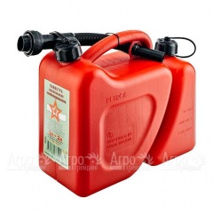 Канистра пластиковая комбинированная Звезда 5+2 л с заливным устройством в Краснодаре