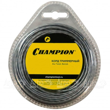 Корд триммерный Champion Alu Twist 3.0мм, 60м (витой)+нож  в Краснодаре