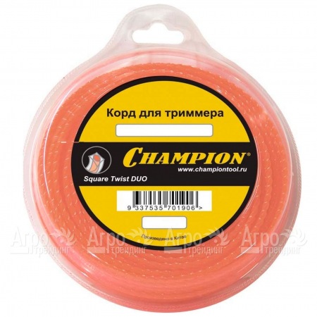 Корд триммерный Champion Square Twist Duo 2.4мм, 44м (витой квадрат)  в Краснодаре