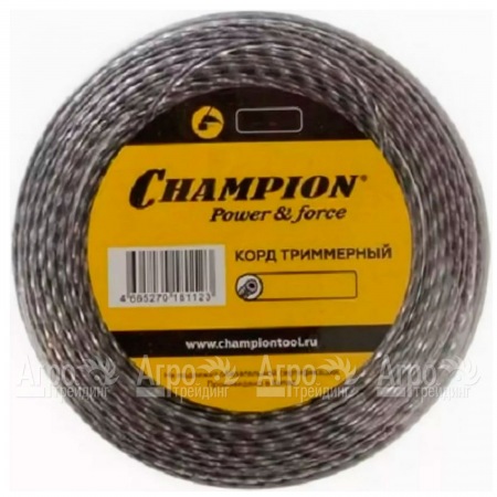 Корд триммерный Champion Tri-twist 3.0мм, 50м (витой треугольник)+нож  в Краснодаре