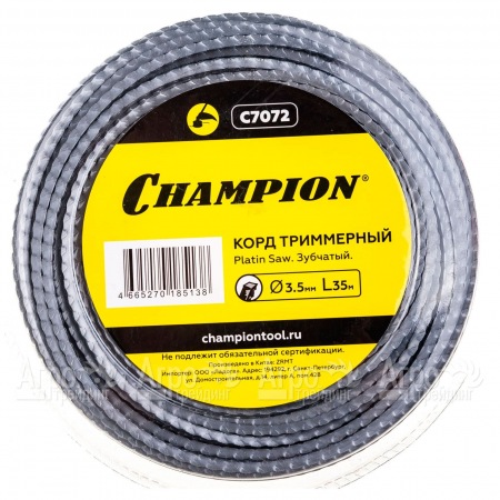 Корд триммерный Champion Platin Saw 3.5мм, 35м (зубчатый)+нож  в Краснодаре