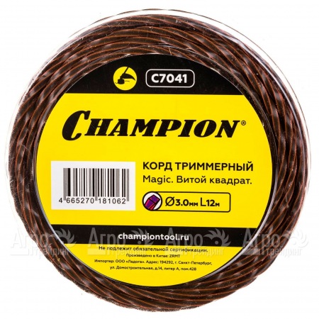 Корд триммерный Champion Magic 3мм, 12м (витой квадрат)  в Краснодаре