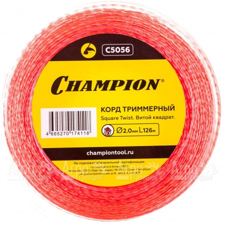 Корд триммерный Champion Square Twist Duo 2.0мм, 126м (витой квадрат)+нож  в Краснодаре