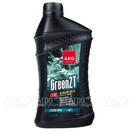 Масло синтетическое AEG Green HP 2T Motor Oil API TC 1 л для 2-х тактных двигателей  в Краснодаре
