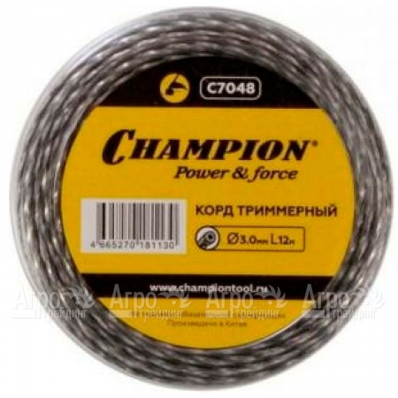 Корд триммерный Champion Tri-twist 3.0мм, 12м (витой треугольник)  в Краснодаре